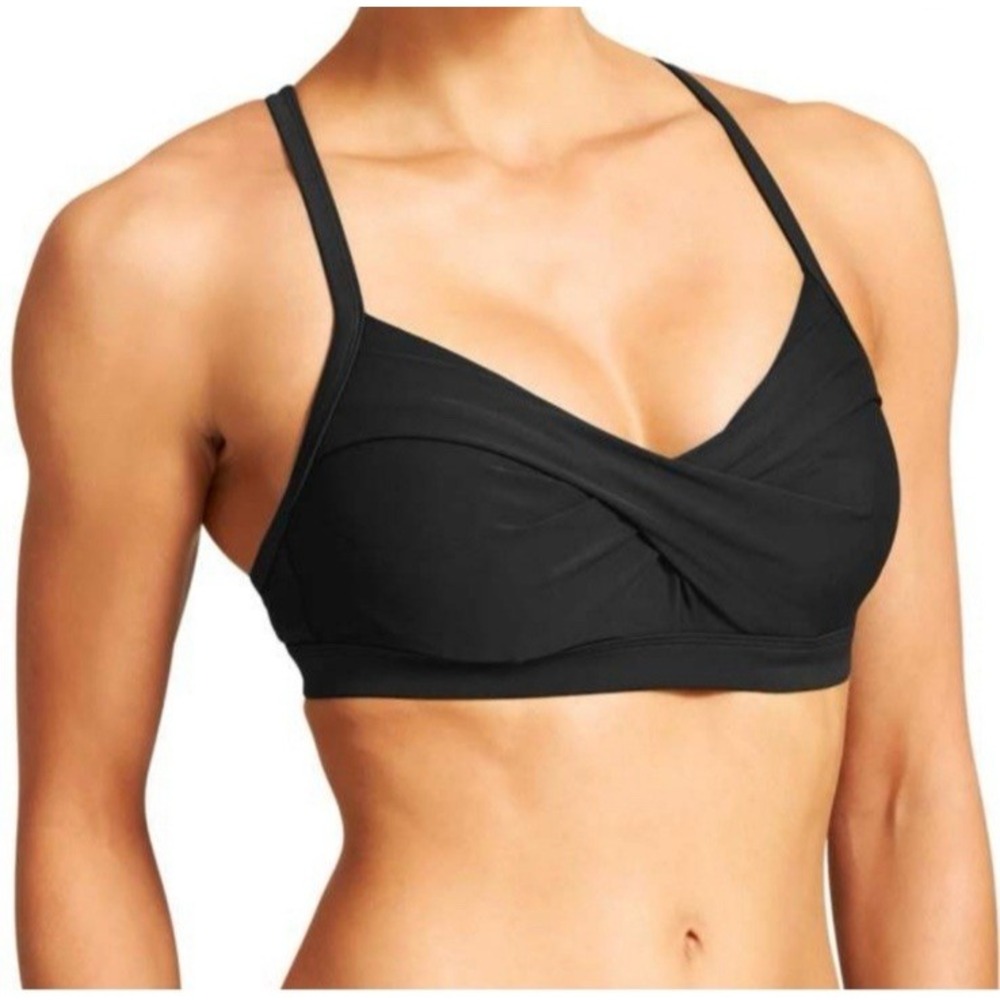Athleta Twister Bikini Top Size 36B/C Style 964874 Adjustable Underwire Black
